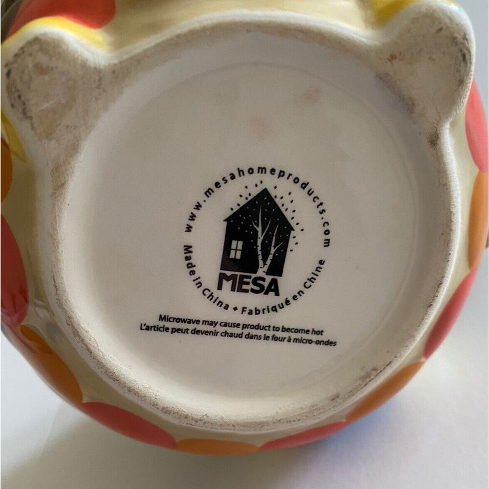 Mesa Home Products Owl Coffee Mug 3D Hand Painted Brown Tan Orange - Picture 3 of 6